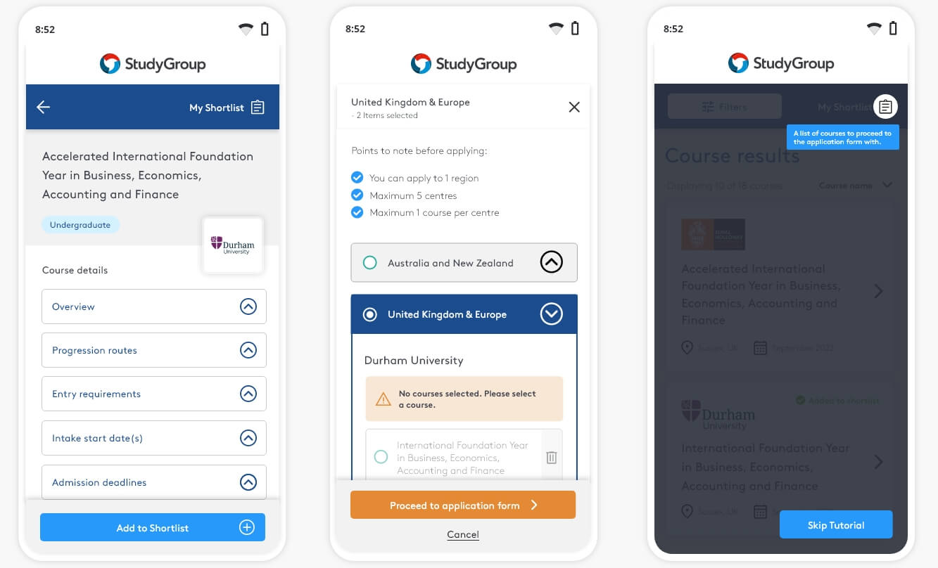 Helping agents select courses for their students at fairs and events - Process Image 2