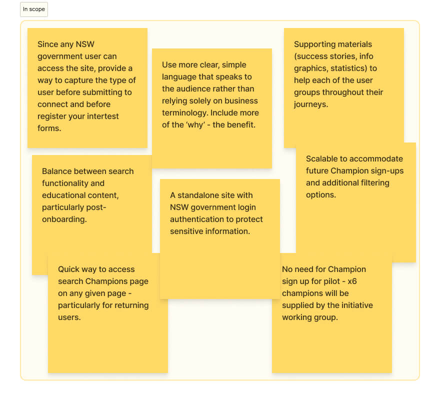 Priotitized notes that are in scope