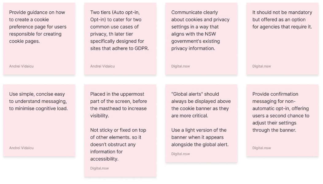 NSW cookie banner requirements