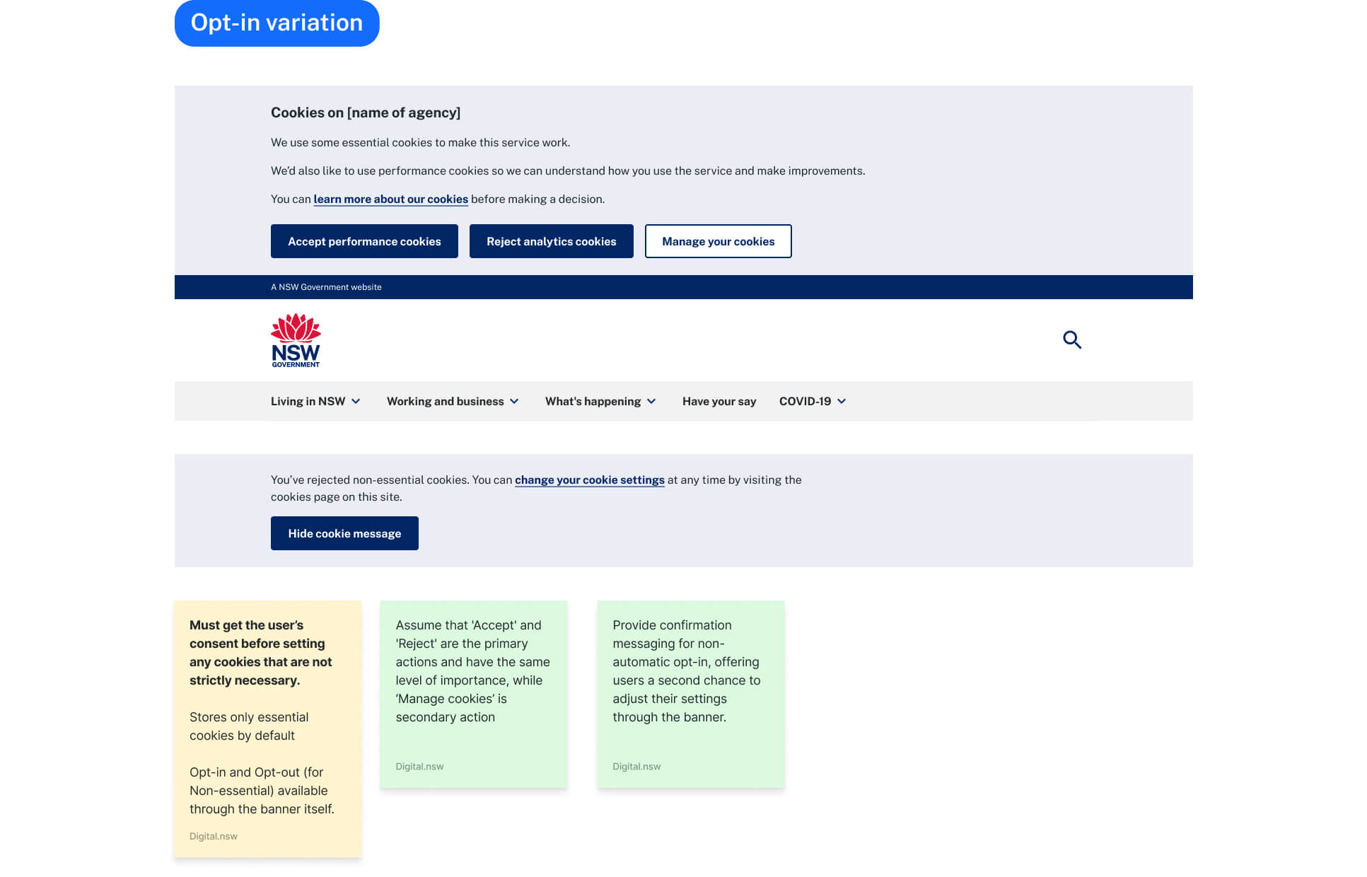 Standardising user consent through a design system component - Process Image 2